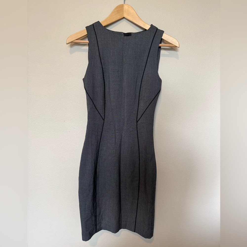 H&M Dark Gray Sleeveless Midi Sheath Dress